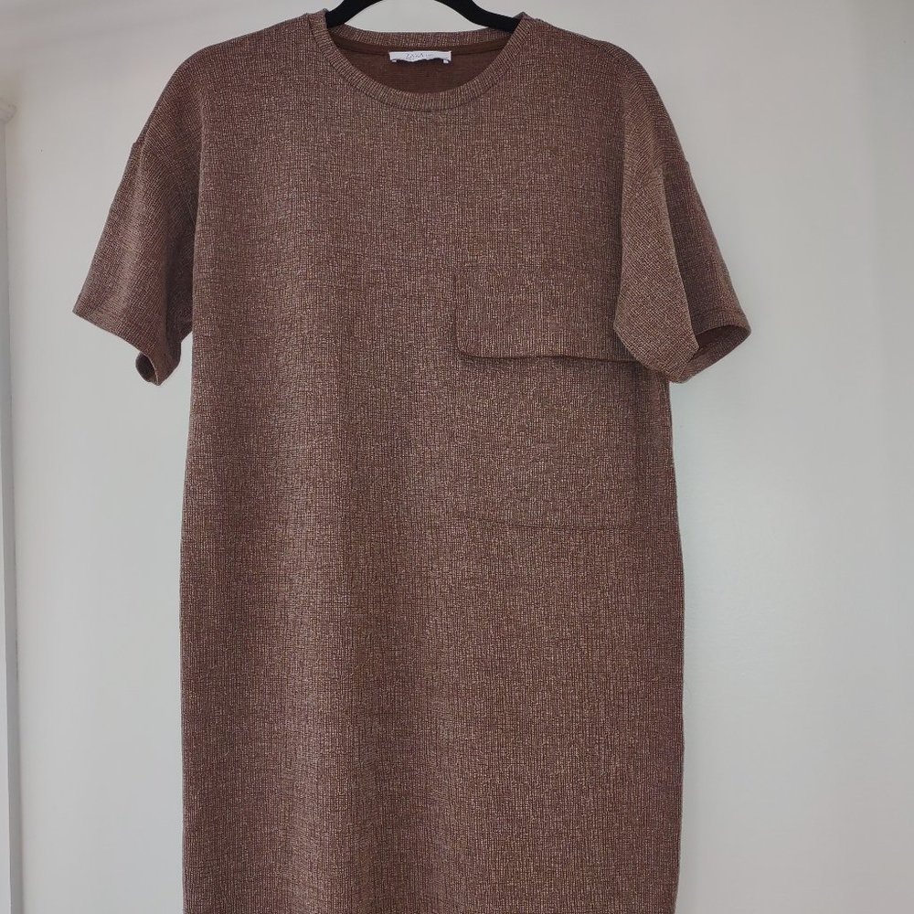 ZARA Basic Brown T-Shirt Dress